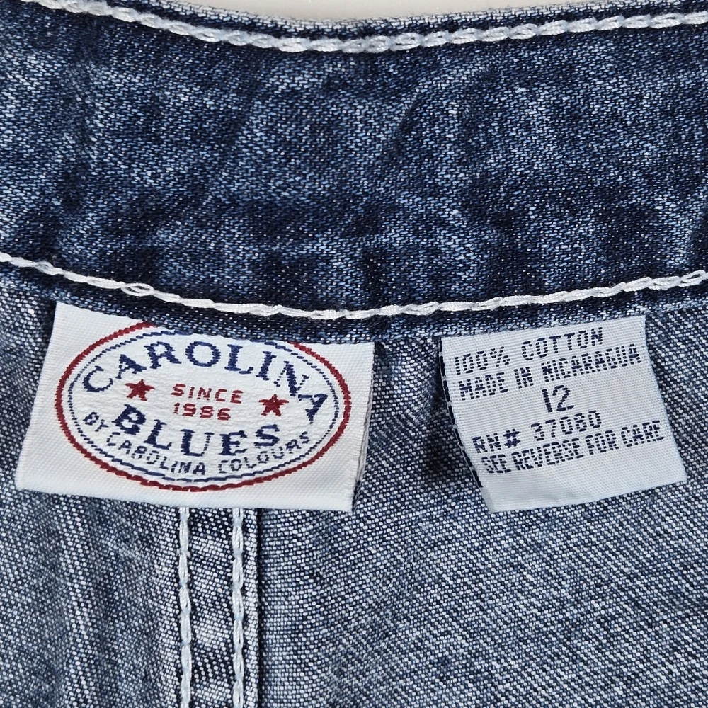 Vintage 90s Carolina Blues High Waist Loose Fit Blue Denim Jeans Size 12
